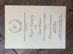 Rehearsal Dinner Invitation- custom crest and initial